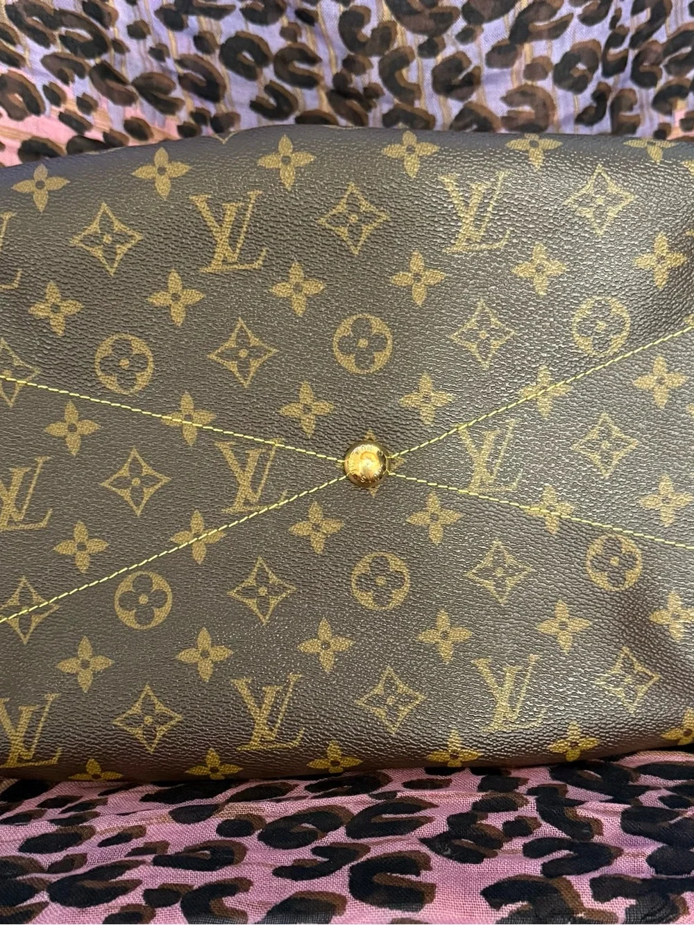 Louis Vuitton Tivoli GM Monogram Canvas Brown Satchel with Vachetta Trim